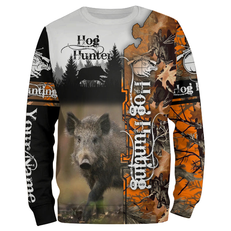 Wild Hog Hunting Camo Custom Name Shirts for hunter, personalized hunting gifts FSD292