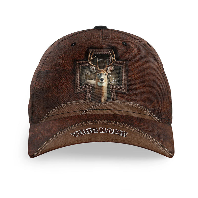 Personalized Deer hunting Hat Adjustable Unisex Hunting Baseball hat FSD3142