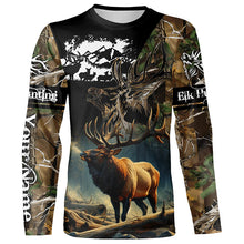 Load image into Gallery viewer, Bulk Elk hunting camouflage Custom name all over print Shirts, Personalized hunting Gifts FSD47