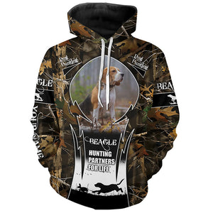 Beagle Hunting Dog Custom Dog Photo and Name Camouflage Shirts, Personalized Beagle Dog Shirts FSD1033