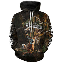 Load image into Gallery viewer, Whitetail Deer Hunting Custom Name Camo Shirt, Deer Hunting Clothing, Camouflage Deer Shirts FSD2385