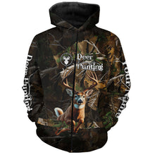 Load image into Gallery viewer, Whitetail Deer Hunting Custom Name Camo Shirt, Deer Hunting Clothing, Camouflage Deer Shirts FSD2385