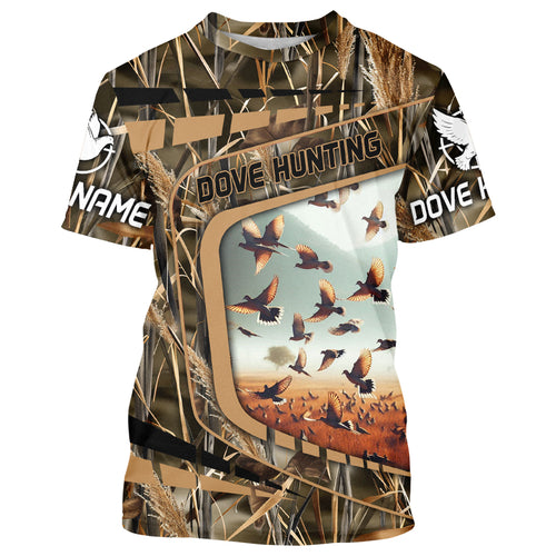 Dove hunting camo custom name 3D all over print Shirts Personalized Dove bird hunting gifts FSD2391