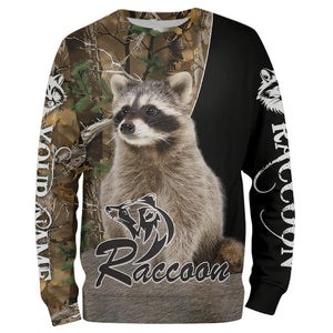 Raccoon Hunting camouflage Custom Name Shirts, Personalized Hunting shirts, hunting gifts FSD478