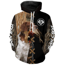 Load image into Gallery viewer, Brittany Hunting Dog Custom Name Hoodie Shirt for Hunter FSD4703