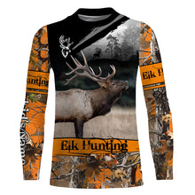 Load image into Gallery viewer, Elk hunting orange camouflage custom name shirts for hunters, Personalized elk hunting gifts FSD51