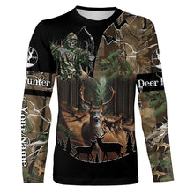 Load image into Gallery viewer, Deer Hunting Gripm Reaper Camouflage Custom Name all over print Shirts, Deer Hunting Gifts Shirt FSD760