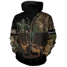 Load image into Gallery viewer, Deer Hunting Gripm Reaper Camouflage Custom Name all over print Shirts, Deer Hunting Gifts Shirt FSD760