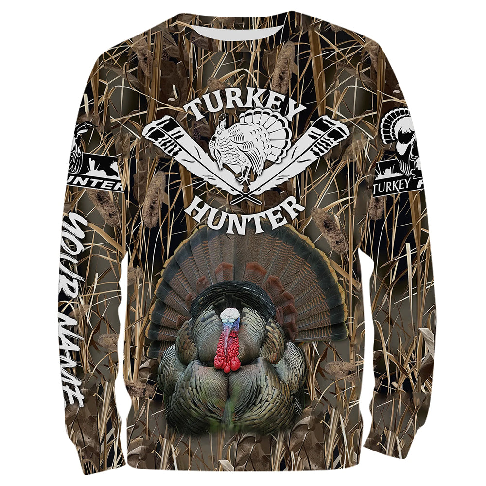 Personalized Turkey Hunting camouflage custom Name all over print Shirt, hunting gifts FSD108