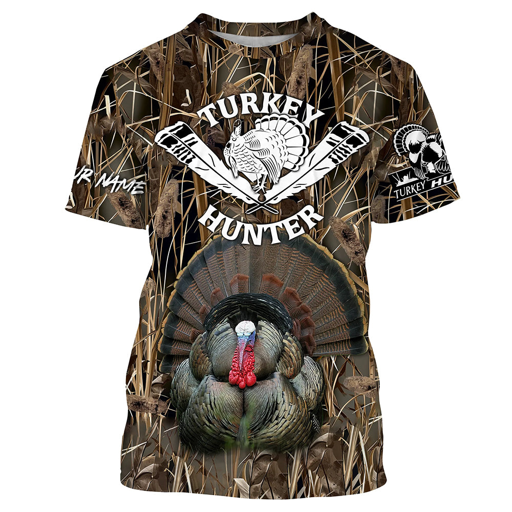 Personalized Turkey Hunting camouflage custom Name all over print Shirt, hunting gifts FSD108