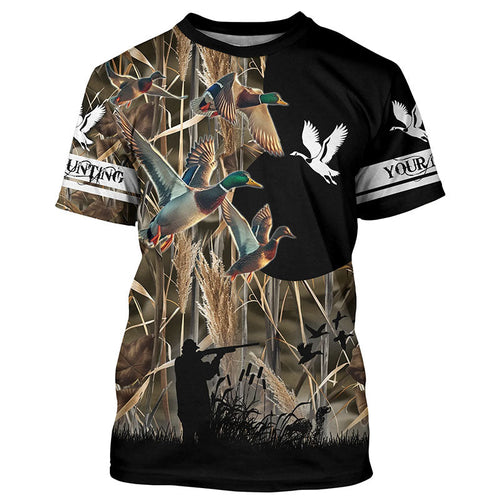 Personalized Duck Hunting Waterfowl Camo Shirts for Men, Kid, Duck Hunting clothes, hunting gifts FSD702