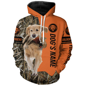 Golden Retriever Hunting Dog Customized Name All over printed Shirts for Hunters, Hunting Gifts FSD4085