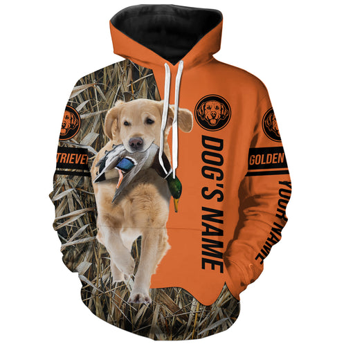 Golden Retriever Hunting Dog Customized Name All over printed Shirts for Hunters, Hunting Gifts FSD4085