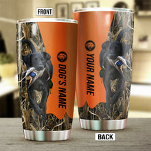 Load image into Gallery viewer, Black Labrador Retriever Birds &amp; Deer shed Hunting Dog Custom name Stainless Steel Tumbler Cup FSD4284