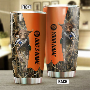 German Shorthaired Pointer Birds & Deer shed Hunting Dog Custom name Stainless Steel Tumbler Cup FSD4285