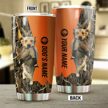 Load image into Gallery viewer, Yellow Labrador Retriever Birds &amp; Deer shed Hunting Dog Custom name Stainless Steel Tumbler Cup FSD4287