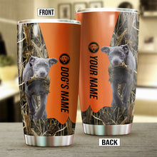 Load image into Gallery viewer, Silver Labrador Retriever Birds &amp; Deer shed Hunting Dog Custom name Stainless Steel Tumbler Cup FSD4291