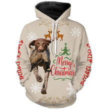 Load image into Gallery viewer, Christmas German Shorthaired Pointer Hunting Dog Custom Name Shirts, Gifts for Hunters FSD4610