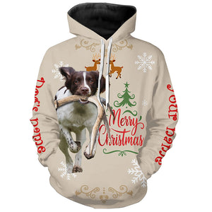 Christmas English Springer Spaniel Hunting Dog Custom Name Shirts, Gifts for Hunters FSD4614