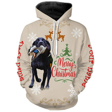 Load image into Gallery viewer, Christmas Black German Shorthaired Pointer Hunting Dog Custom Name Shirts, Gifts for Hunters FSD4618