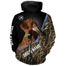 Load image into Gallery viewer, Vizsla Pheasant hunting Upland Game dogs Camo Custom Name all over print Shirts, Hoodie - FSD3811