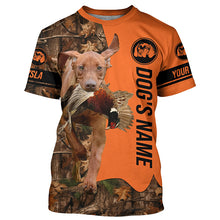 Load image into Gallery viewer, Pheasant Hunting with Dogs Vizsla customize Name Shirts for Bird Hunter, Vizsla dog shirt FSD4032