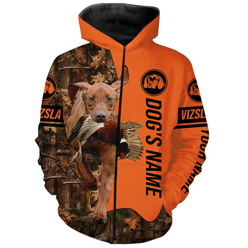 Pheasant Hunting with Dogs Vizsla customize Name Shirts for Bird Hunter, Vizsla dog shirt FSD4032