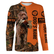 Load image into Gallery viewer, Pheasant Hunting with Dogs Pudelpointer customize Name Shirts for Bird Hunter, Pudel pointer dog shirt FSD4033