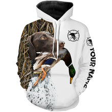 Load image into Gallery viewer, Duck Hunting With Dog GSP German Shorthaired Pointer Customize Name All Over Printed Shirts - Personalized Hunting Gifts  FSD2212