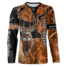 Load image into Gallery viewer, Deer Hunting Orange camouflage Custom name Shirts, Deer hunting shirt, Gifts for hunters FSD189