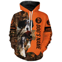 Load image into Gallery viewer, Pheasant Hunting with Dog Llewellin Setter Customize Name Shirts for Bird Hunter, pheasant hunter FSD4039