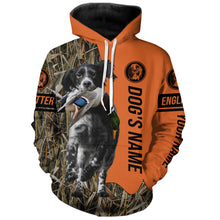 Load image into Gallery viewer, English Setter (black and white) Hunting Dog Customized Name Shirts for Hunters, Bird Hunting FSD4234