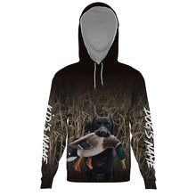 Load image into Gallery viewer, Duck Hunting Waterfowl Camo Black Labrador Retriever Dog Shirts, Personalized Duck Hunting clothes FSD4534