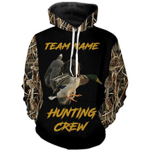 Load image into Gallery viewer, Duck Hunting Crew with Deutsch Drahthaar Dog Waterfowl Camo Shirts, Duck Hunting Shirts for Team FSD4535