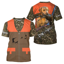 Load image into Gallery viewer, Custom Name Yellow Labrador Retriever Dog Pheasant Upland Hunting Vest shirt for Men FSD3985