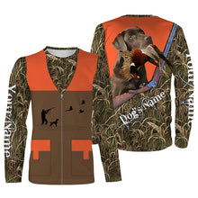 Load image into Gallery viewer, Custom Name chocolate Labrador Retriever Dog Pheasant Upland Hunting Vest shirt for Men FSD3986