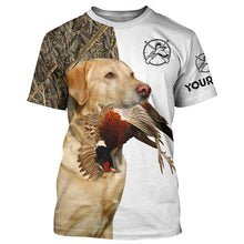 Load image into Gallery viewer, Pheasant Hunting With Dog Yellow Labrador Retriever Custom Name All Over Printed Shirts - Personalized Hunting Gifts FSD1908