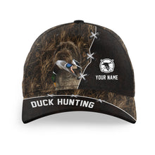 Load image into Gallery viewer, Duck Hunting Hat Waterfowl Camo with many Duck Hunting Dogs to choose from, Personalized  Duck Hunting Hat FSD4210