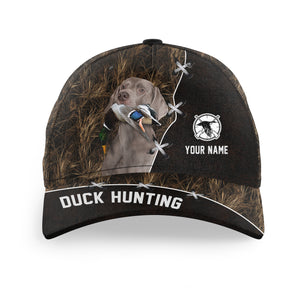 Duck Hunting Hat Waterfowl Camo with many Duck Hunting Dogs to choose from, Personalized  Duck Hunting Hat FSD4210