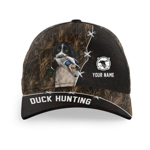 Duck Hunting Hat Waterfowl Camo with many Duck Hunting Dogs to choose from, Personalized  Duck Hunting Hat FSD4210