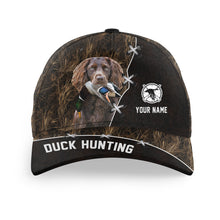 Load image into Gallery viewer, Duck Hunting Hat Waterfowl Camo with many Duck Hunting Dogs to choose from, Personalized  Duck Hunting Hat FSD4210