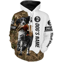 Load image into Gallery viewer, Pheasant Hunting with Llewellin English Setter Dog (Blue belton) Custom Name Camo Full Printing Shirts, Hoodie FSD2684