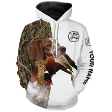 Load image into Gallery viewer, Pheasant Hunting With Dog Brittany Spaniel Custom Name All Over Printed Shirts - Personalized Hunting Gifts FSD1917