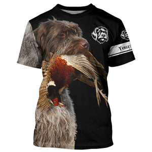 Pheasant Hunting With Griff Dog Wirehaired Pointing Griffon customize Name Shirts, Hunting Gifts FSD3605