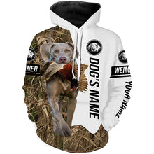 Load image into Gallery viewer, Pheasant Hunting with Dog Weimaraner Custom Name Camo Full Printing Shirts, Hoodie FSD2694