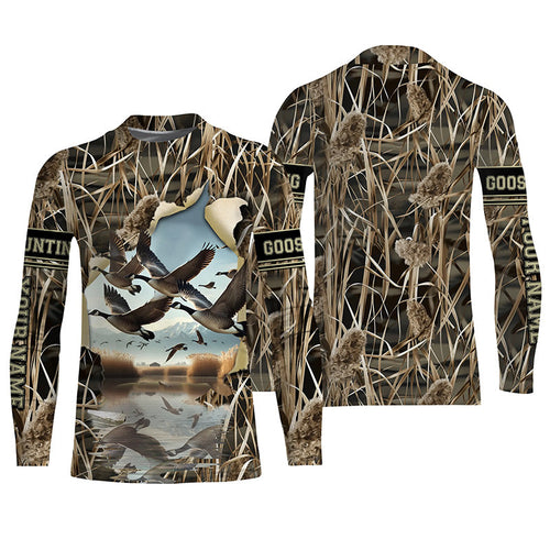 Canada Goose hunting waterfowl camo custom Name All over printing Shirts, Gift for hunters FSD3702