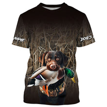 Load image into Gallery viewer, Duck Hunting Waterfowl Camo Chocolate Labrador Dog Hunting Shirts, Personalized Duck Hunting clothes FSD4539