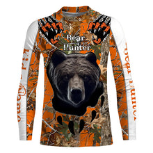 Load image into Gallery viewer, Bear Hunting orange Camouflage custom Name all over print Shirts, Bear hunting Shirt, gift for Hunter FSD228