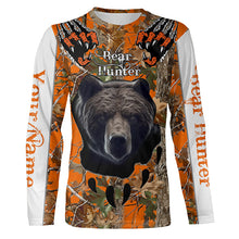 Load image into Gallery viewer, Bear Hunting orange Camouflage custom Name all over print Shirts, Bear hunting Shirt, gift for Hunter FSD228