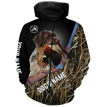 Load image into Gallery viewer, Wirehaired Pointing Griffon Gun Dog Pheasant Hunting Custom Name Shirts for Pheasant Hunters FSD3919